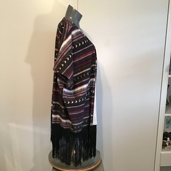 TopMark Boho Fringe Cardigan Shawl Size XS - Picture 2 of 10